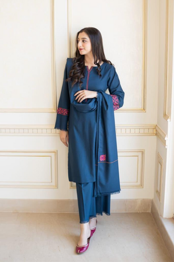 Khaas - Blue Berry Premium Dhanak 3 Pc