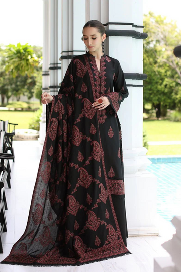 Khaas - Ruby Black Premium Dhanak 3 Pc