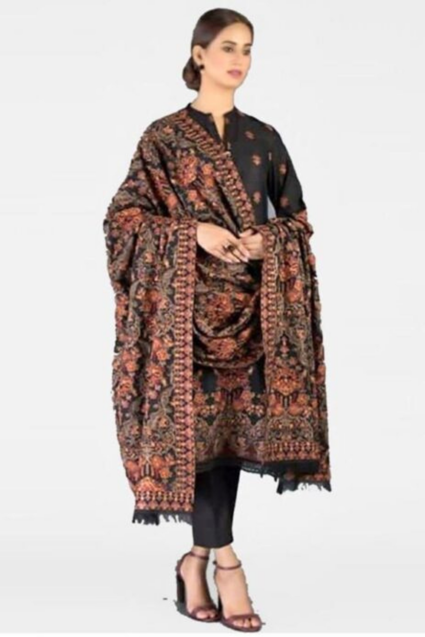 Khaas - Phulkari Premium Dhanak 3 Pc