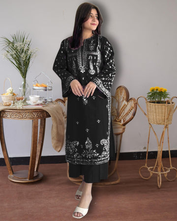Khaas - Naaz (Black) Premium Embroidered 2-Piece