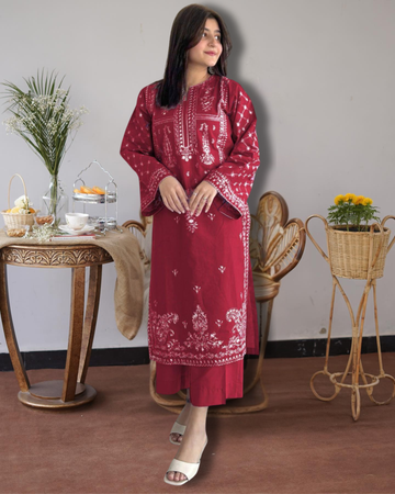 Khaas - Naaz (Maroon) Premium Embroidered 2-Piece
