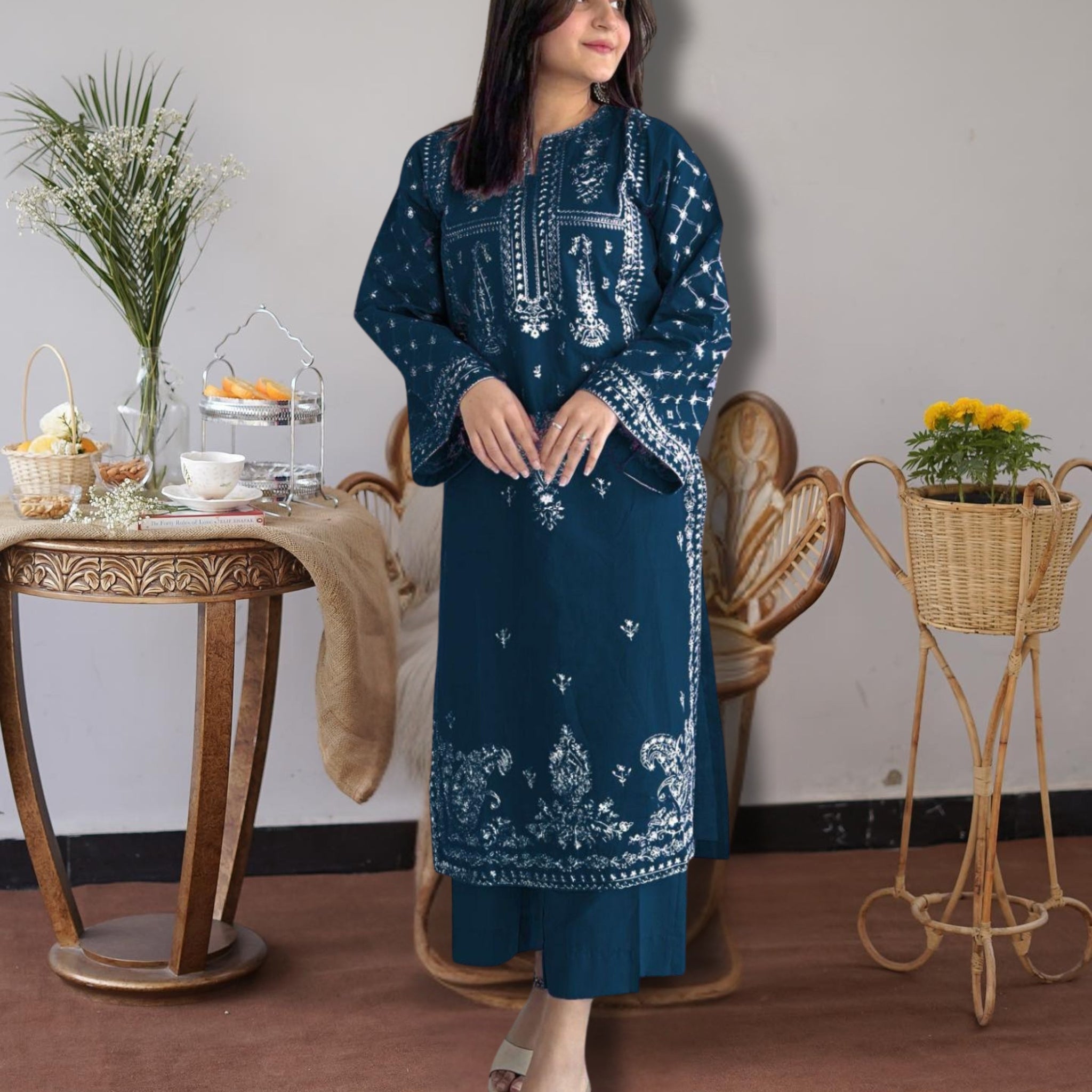 Khaas - Naaz (Zinc) Premium Embroidered 2-Piece