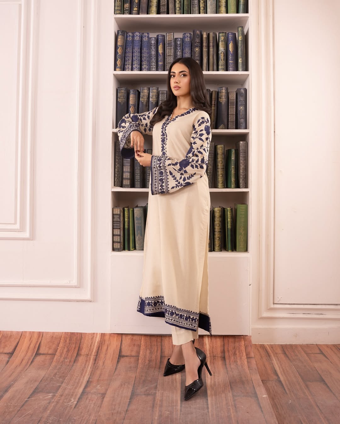 Khaas-393: Marina Wool Embroidered 2-Piece Stitched Suit