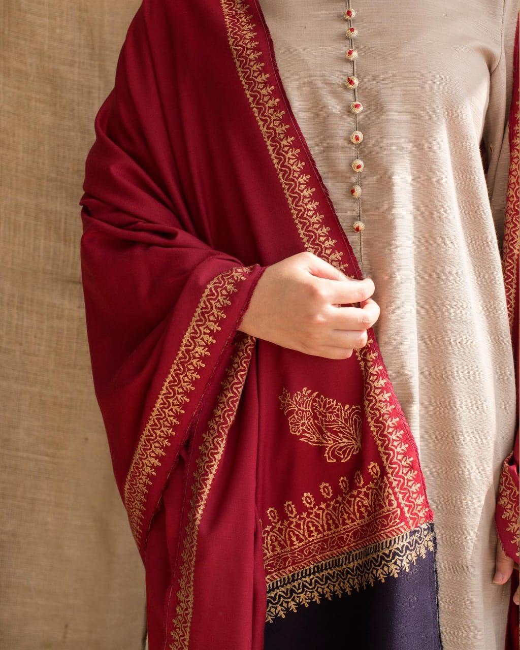 Khaas - Premium Dhanak Red Skin 3 Pc