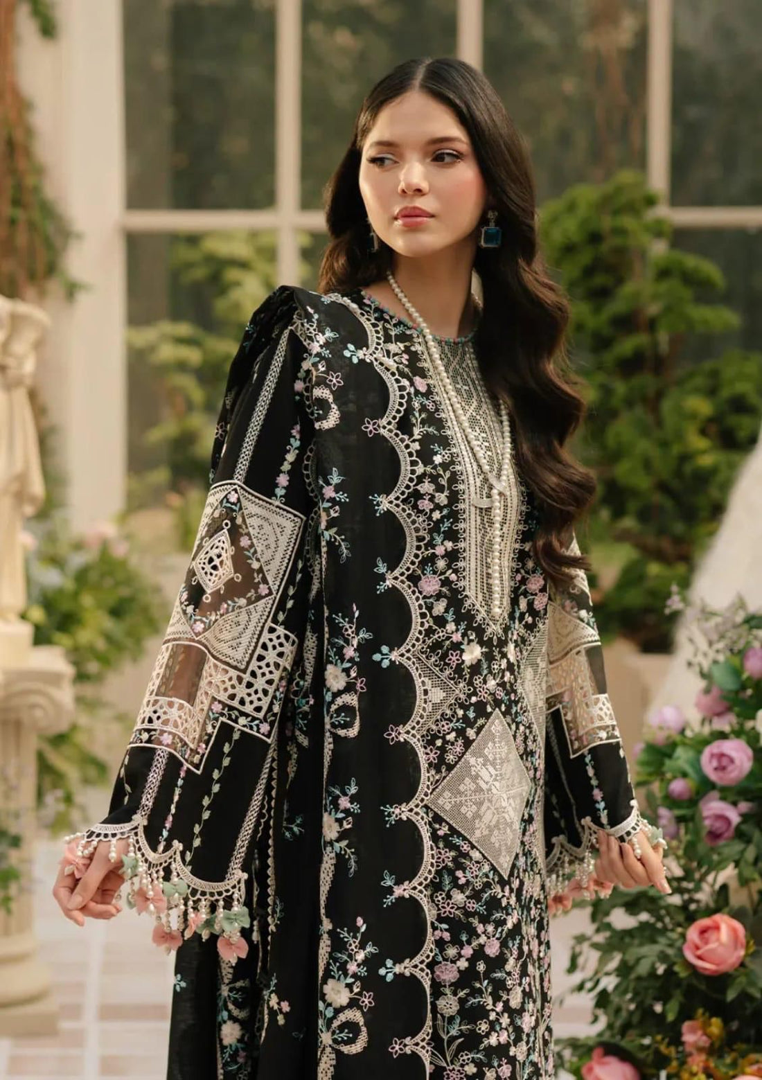 Khaas 4129 | 3 Pc Airjet Lawn Suit – Chikankari Embroidered