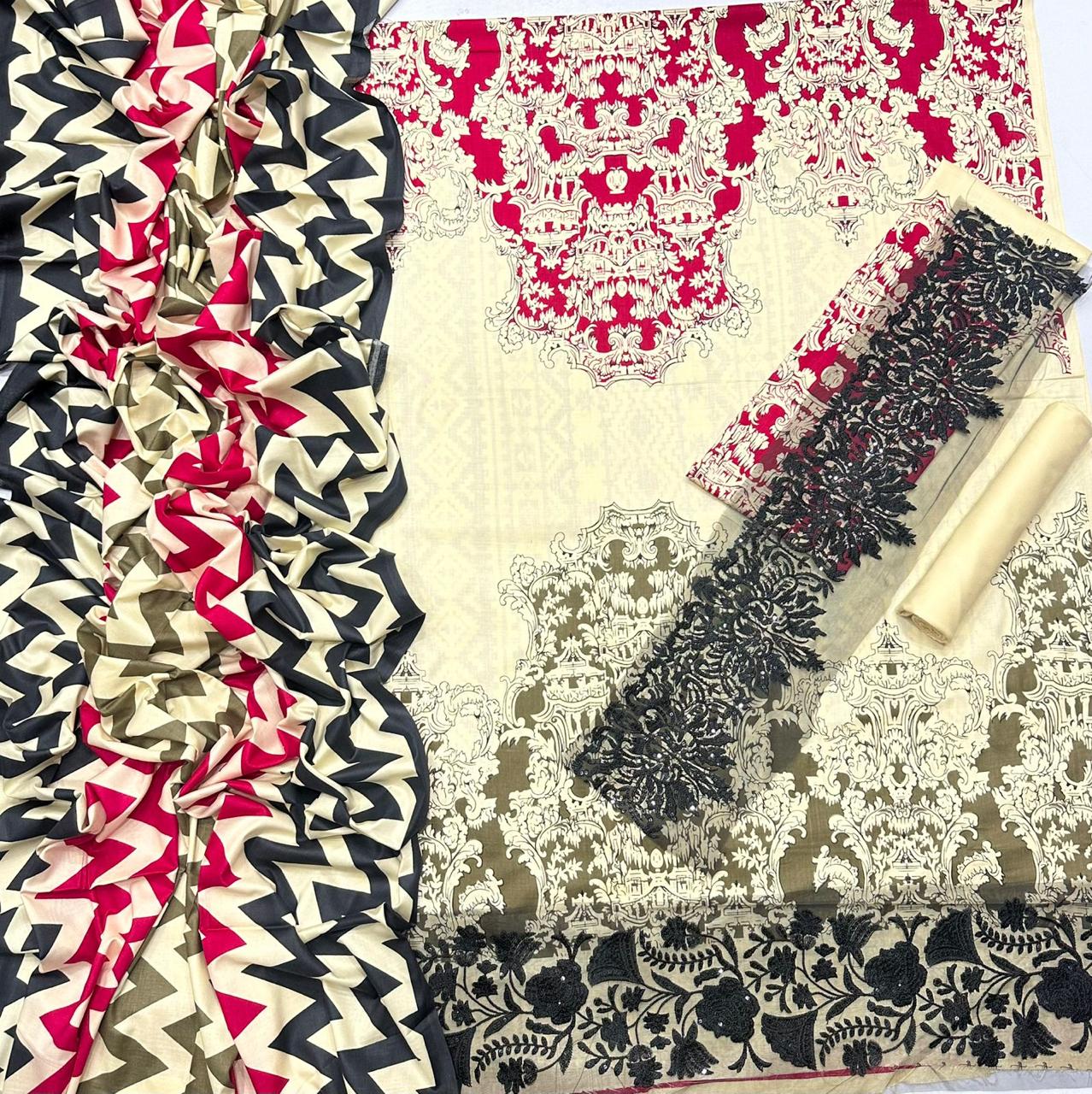 Charizma Linen With Linen Duppata