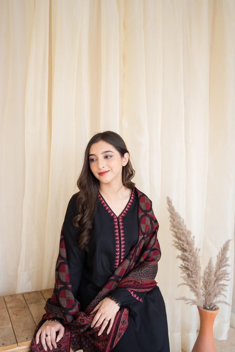 Khaas - Black Glow Premium Dhanak 3 Pc