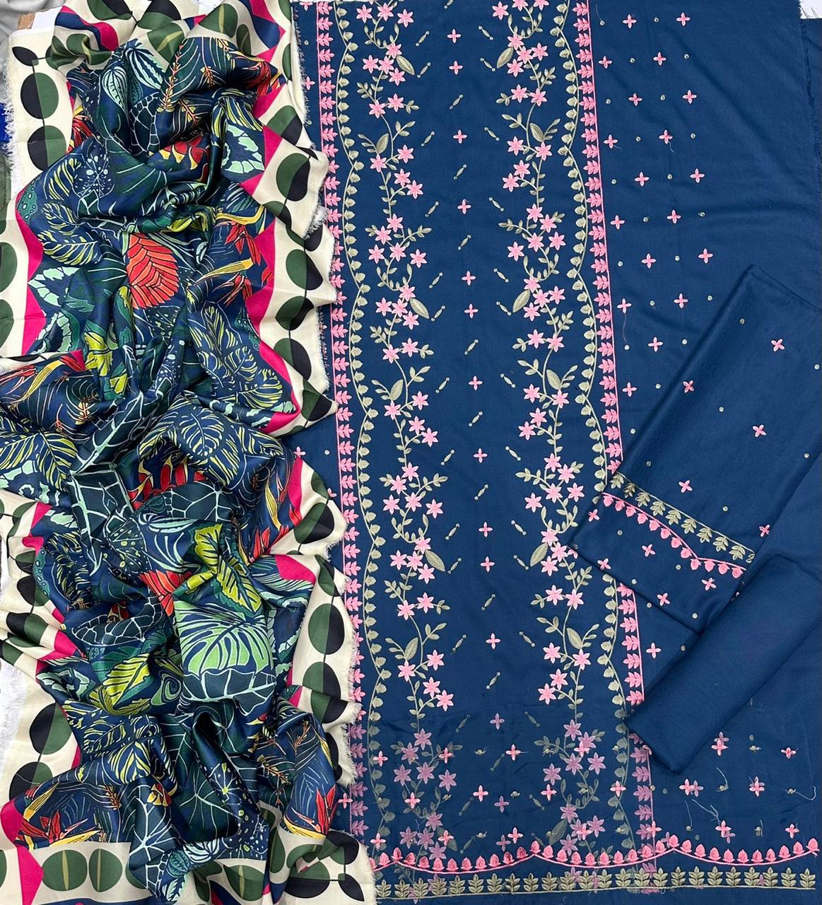 Sobia Nazir Air jet Dhanak Fabric