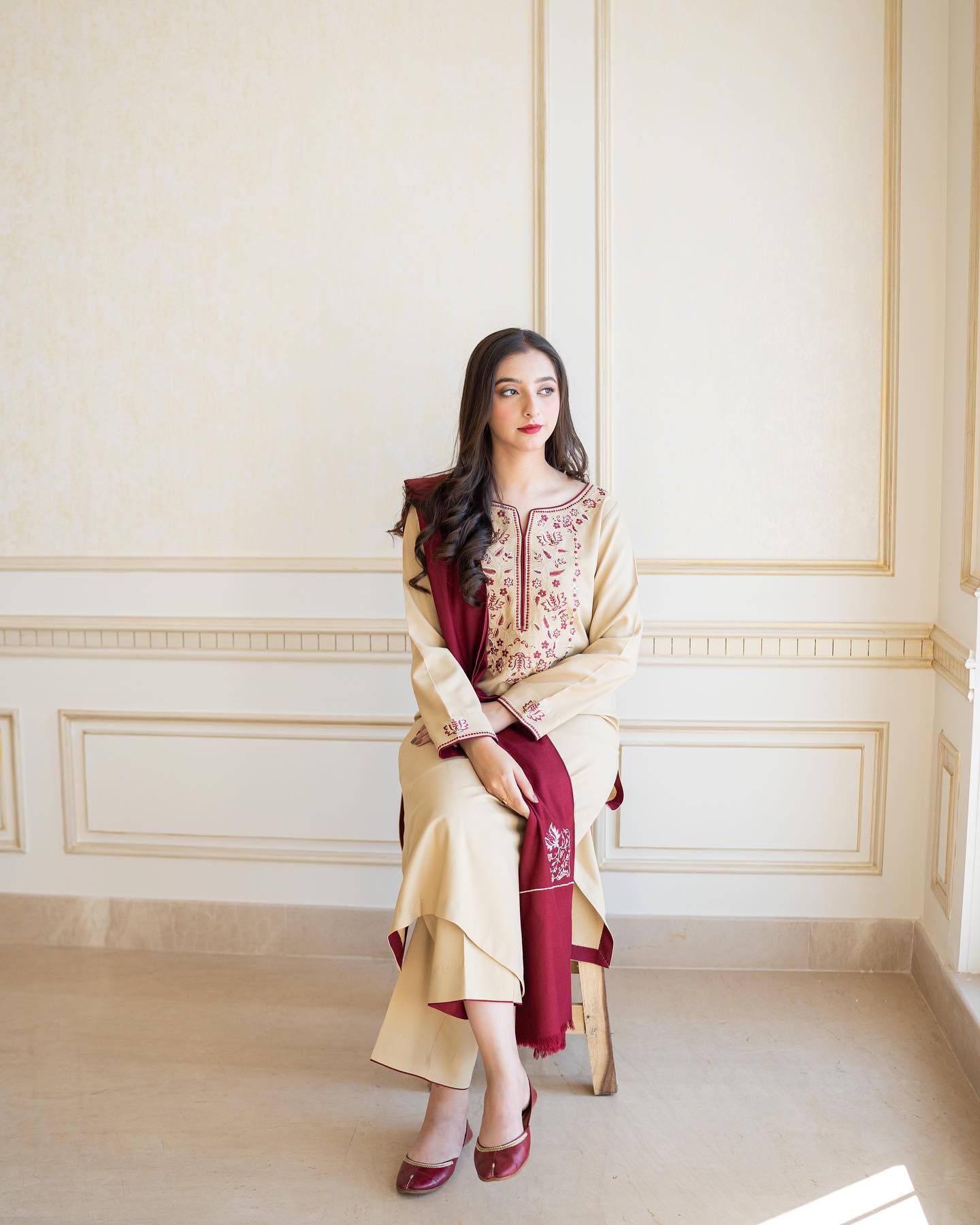 Khaas -  Embroidered 3-Piece Dhanak Set