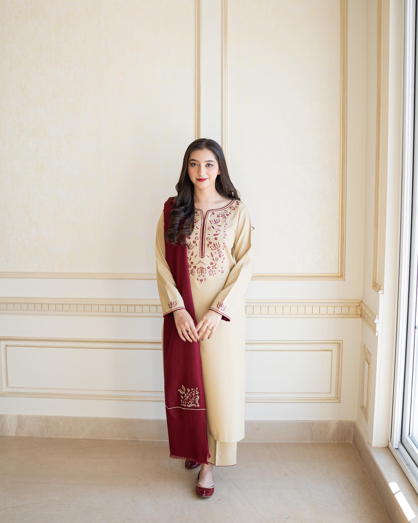 Khaas -  Embroidered 3-Piece Dhanak Set