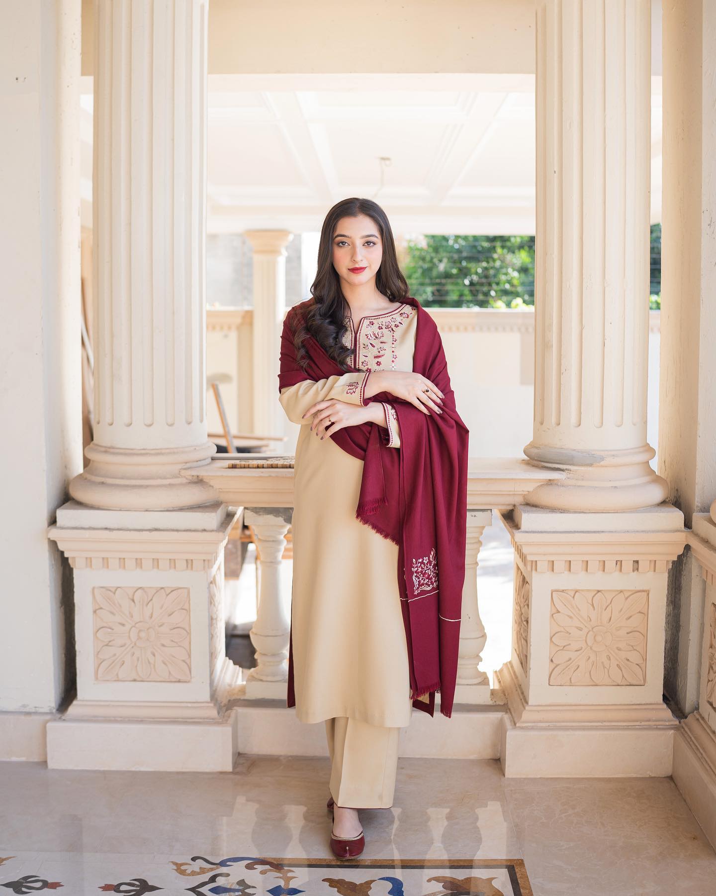 Khaas -  Embroidered 3-Piece Dhanak Set