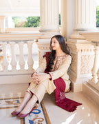 Khaas -  Embroidered 3-Piece Dhanak Set