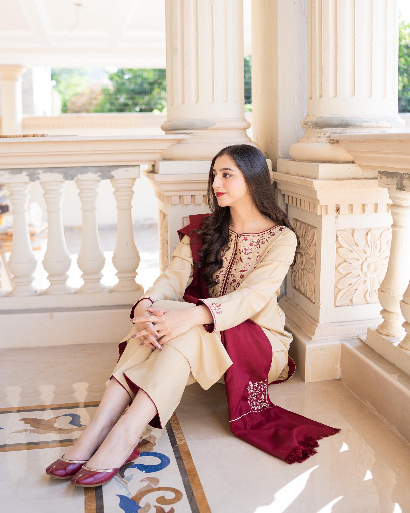 Khaas -  Embroidered 3-Piece Dhanak Set