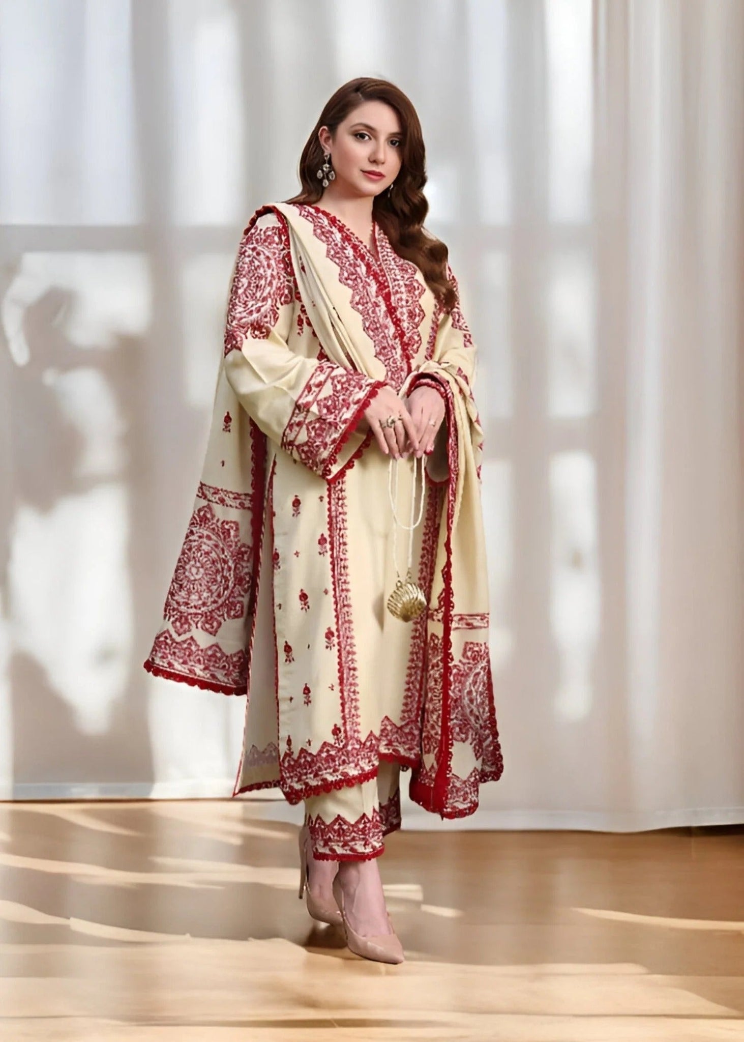 Khaas - Craft-ship Luxury Embroidered 3 Pc