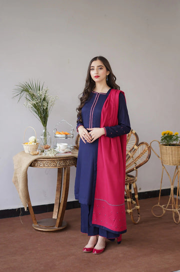 Pearl | Khaas-348 3 Pc Stitched Suit