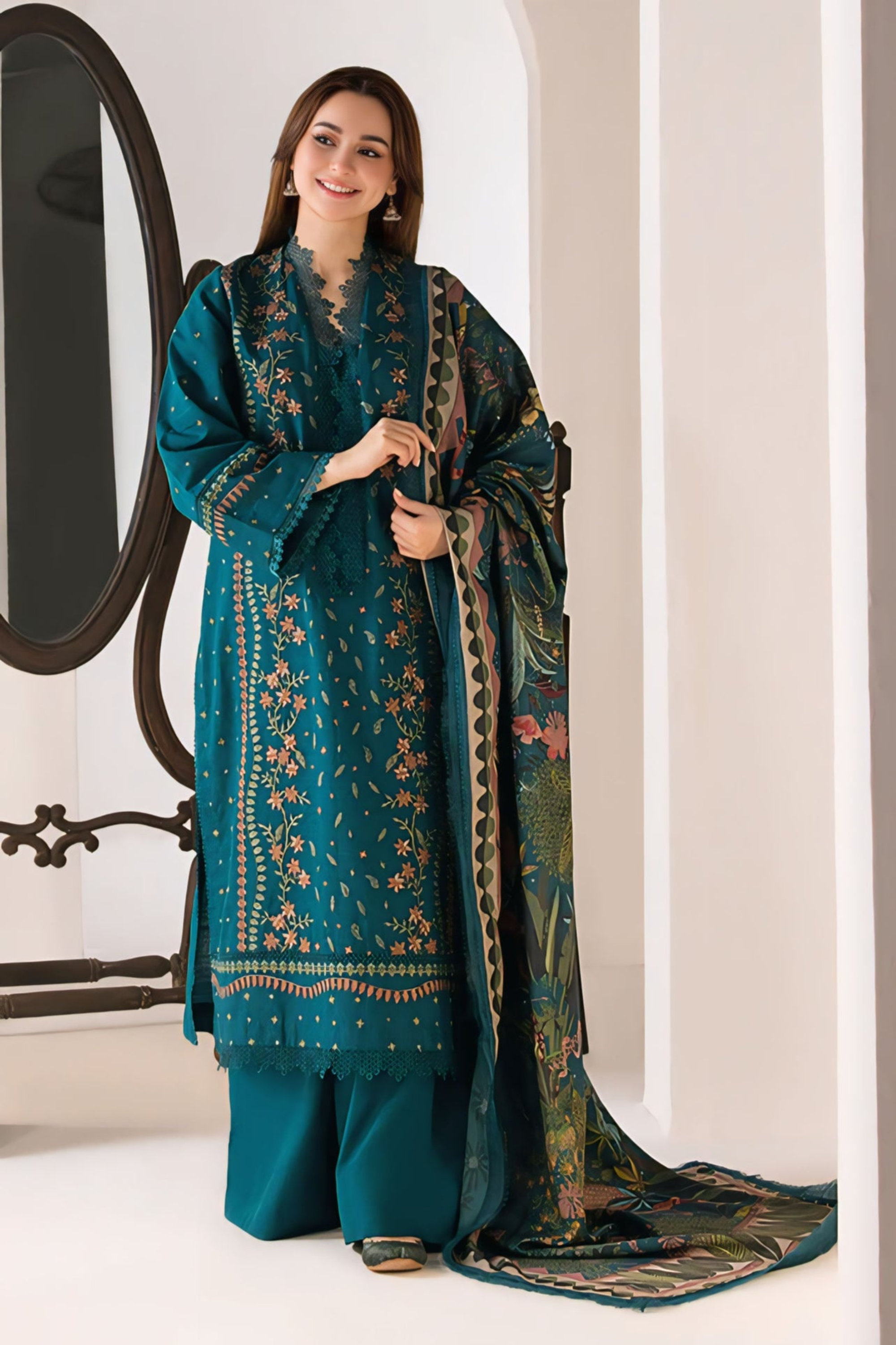 Sobia Nazir Air jet Dhanak Fabric