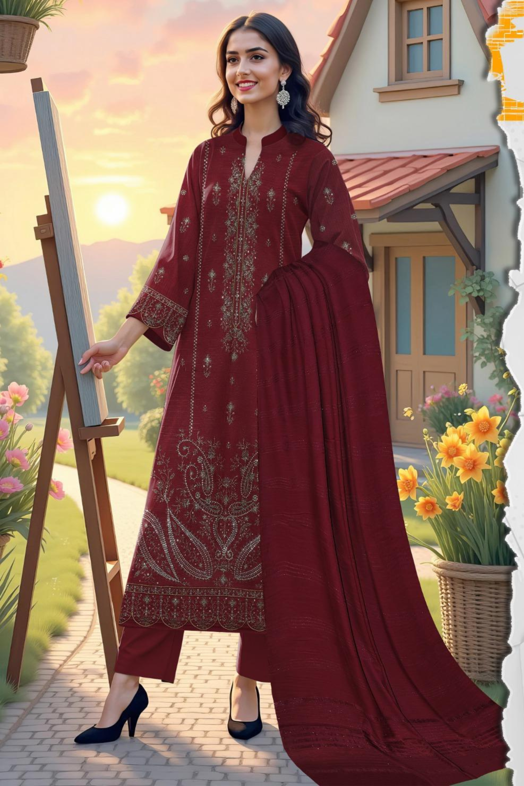 Bareeze Airjet Bana-Dora Dhanak Fabric